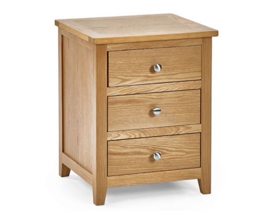 MALLORY 3 DRAWER BEDSIDE FSC MIX 70% (INT-COC-002320)