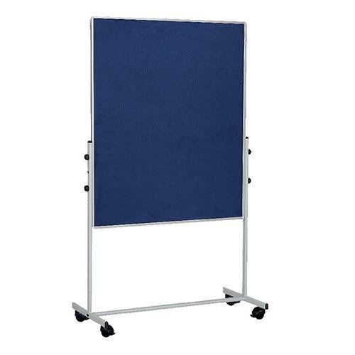 Bi-Office Mobile Felt Board 1500x1200mm Blue EA8327075