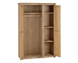 Panama 3 Door Wardrobe - Natural Wax