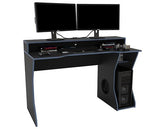 Enzo Gaming Computer Desk Black & Blue