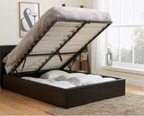 Berlin Double Ottoman Bed - Brown