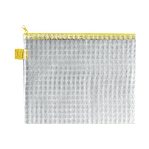 BDS Mesh Zip Bag 255x205mm Yellow (Pack of 5) ZIPPER YELLOW