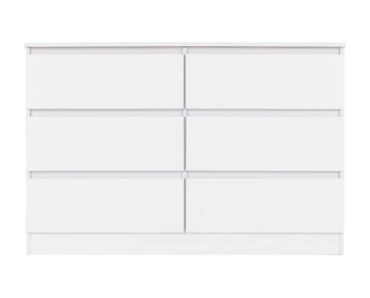 Malvern 6 Drawer Chest - White