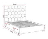 MADISON 5' BED - FAWN VELVET FABRIC