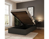 end lift ottoman 90cm grey pu