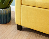 Verona ottoman bench mustard fabric