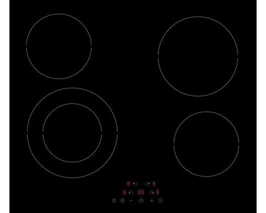 Statesman CHZ460T 60cm 4 Zone Ceramic Hob With Touch Control Black