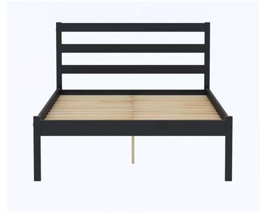 Luka Double Bed - Black Pine