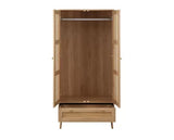 Croxley 2 Door 1 Drawer Rattan Wardrobe