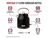 Haden Heritage Black & Copper Kettle