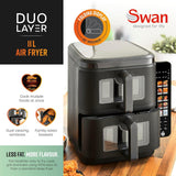 Swan 11L Duo Layer Air Fryer Black