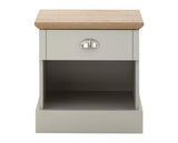 Kendal 1 drawer bedside grey