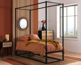 Farringdon Metal 4 Poster Single Bed - Black