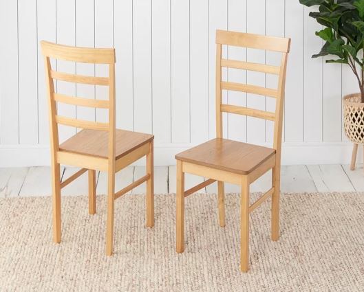 Pickworth Dining Set with 2x Upton Chairs Oak