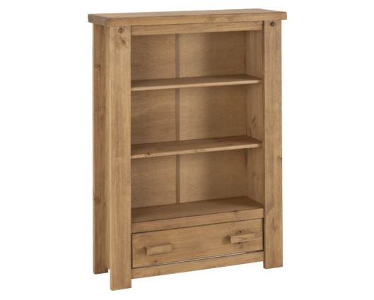 Tortilla 1 Drawer Bookcase - Distressed Waxed Pine