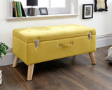 Minstrel storage ottoman large mustard