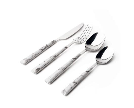 16pc Marble Cutlery Set