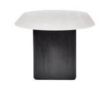 Bolivia Oval Dining Table White & Black