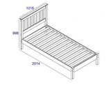 Corona White Single Low-End Bedstead