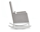 High Back Rocking Chair - Silver/Stone