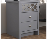 Arianna 3 Drawer Bedside Table Cool Grey