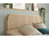 Margot King Rattan Bed - Oak