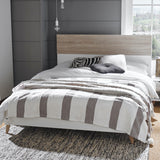 Stockholm King  Bed - White & Oak