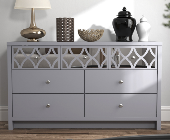 Arianna 3+4 Drawer Chest Cool Grey