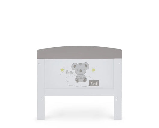 Grace Inspire Cot Bed & Under Drawer - Hello World Koala Grey