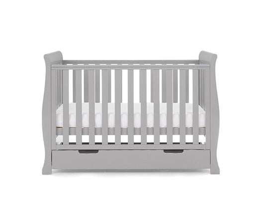 Stamford Mini Cot Bed + Moisture Mangment Mattress - Warm Grey