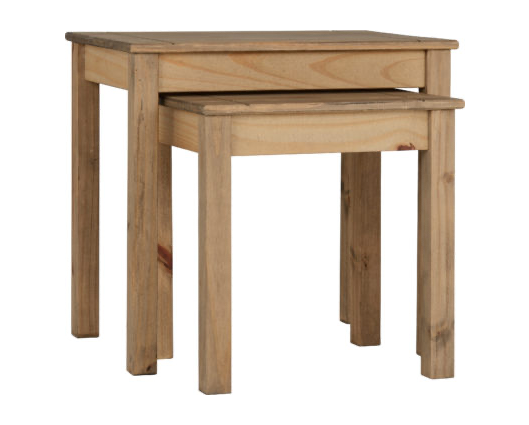 Panama Nest of 2 Tables - Natural Wax