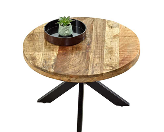 Surrey Solid Wood Coffee Table With Metal Spider Legs