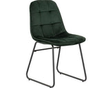 LUKAS DINING CHAIR (X2 PER BOX) - EMERALD GREEN VELVET