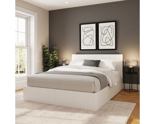 end lift ottoman 150cm white
