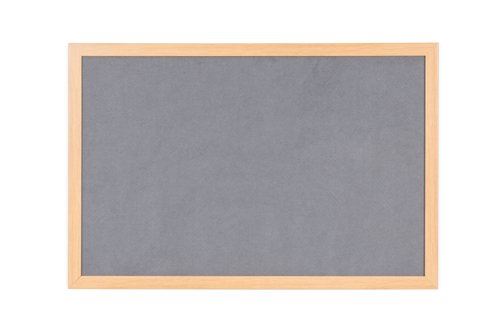 Earth Prime Felt Noticeboard 120x90cm Grey Oak MDF Frame FB1442233