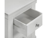 BORDEAUX 3 DRAWER BEDSIDE - PEBBLE GREY
