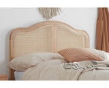 Leonie King Rattan Bed - Oak