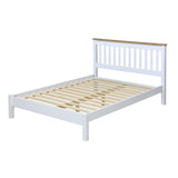 Capri Double Slatted Low End Bedstead - White