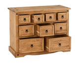 Corona 4+3+2 Drawer Merchant Chest - Distressed Waxed Pine