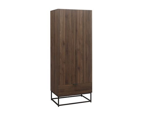 Houston 2 Door 1 Drawer Wardrobe Walnut