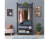 Zahra 3 Piece Bedroom Furniture Set Open Wardrobes