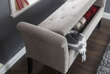 Balmoral window seat silver chenille
