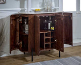 Opal Solid Wood Sideboard/Drinks Cabinet With Marble Top & Metal Legs