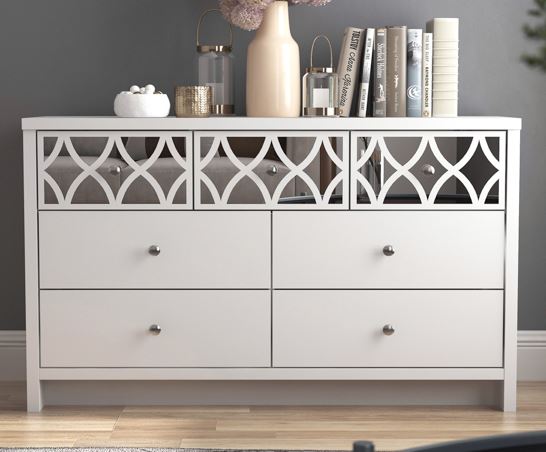 Arianna 3+4 Drawer Chest White