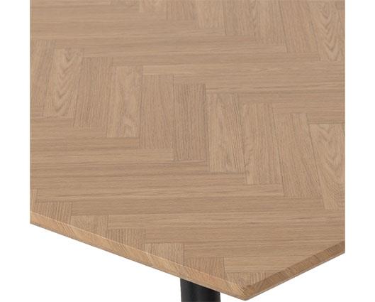 HAMILTON & AVERY MEDIUM DINING SET (X4 CHAIRS) - MEDIUM OAK EFFECT/GREY VELVET