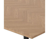HAMILTON & AVERY MEDIUM DINING SET (X4 CHAIRS) - MEDIUM OAK EFFECT/GREY VELVET
