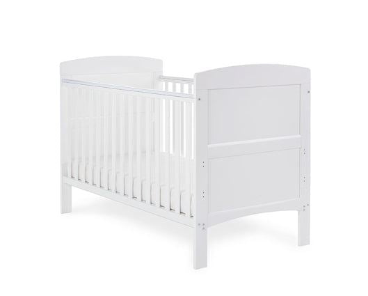 Grace Cot Bed + Foam Mattress - White