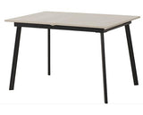 AVERY & LUKAS EXTENDING DINING SET (X4 CHAIRS) - CONCRETE/EMERALD GREEN VELVET