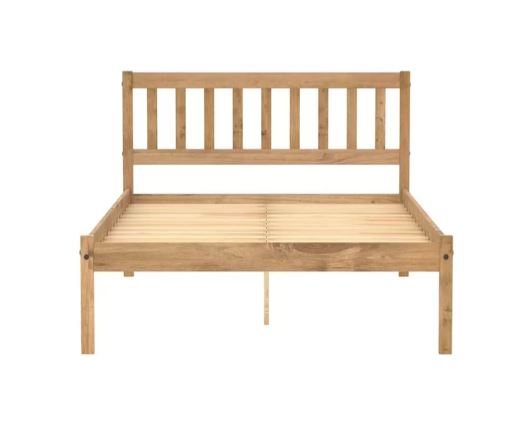 Lisbon Small Double Bed - Pine