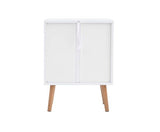 Croxley 2 Drawer Rattan Bedside White